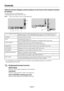 Page 10English-8
Controls
OSD (On-Screen Display) control buttons on the front of the monitor function
as follows:
To access OSD menu, press MENU button.
To change signal input, press the SELECT button.
NOTE:OSD must be closed in order to change signal input.
*The “LEFT/RIGHT” and “UP/DOWN” buttons functionality is interchangeable depending on the orientation
(Landscape/Portrait) of the OSD.
Brightness/Contrast Controls
BRIGHTNESS
Adjusts the overall image and background screen brightness.
CONTRAST
Adjusts the...