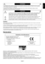 Page 3English
English-1
WARNING
CAUTION
CAUTION:TO REDUCE THE RISK OF ELECTRIC SHOCK, MAKE SURE POWER CORD IS UNPLUGGED FROM
WALL SOCKET. TO FULLY DISENGAGE THE POWER TO THE UNIT, PLEASE DISCONNECT THE
POWER CORD FROM THE AC OUTLET.DO NOT REMOVE COVER (OR BACK). NO USER
SERVICEABLE PARTS INSIDE. REFER SERVICING TO QUALIFIED SERVICE PERSONNEL.
This symbol warns user that uninsulated voltage within the unit may have sufficient magnitude to cause
electric shock. Therefore, it is dangerous to make any kind of...