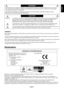 Page 3English
English-1
WARNING
CAUTION
CAUTION: TO REDUCE THE RISK OF ELECTRIC SHOCK, MAKE SURE POWER CORD IS UNPLUGGED FROM
WALL SOCKET. TO FULLY DISENGAGE THE POWER TO THE UNIT, PLEASE DISCONNECT THE
POWER CORD FROM THE AC OUTLET.DO NOT REMOVE COVER (OR BACK). NO USER
SERVICEABLE PARTS INSIDE. REFER SERVICING TO QUALIFIED SERVICE PERSONNEL.
This symbol warns user that uninsulated voltage within the unit may have sufficient magnitude to cause
electric shock. Therefore, it is dangerous to make any kind of...