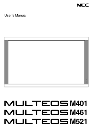 Page 1
User’s Manual
 M401
 M461
 M521
 