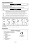 Page 4
English-2
Important Information
TO PREVENT FIRE OR SHOCK HAZARDS, DO NOT EXPOSE THIS UNIT TO RAIN OR MOISTURE. ALSO, DO NOT
USE THIS UNIT’S POLARIZED PLUG WITH AN EXTENSION CORD RECEPTACLE OR OTHER OUTLETS UNLESS
THE PRONGS CAN BE FULLY INSERTED.
REFRAIN FROM OPENING THE CABINET AS THERE ARE HIGH VOLTAGE COMPONENTS INSIDE.
REFER SERVICING TO QUALIFIED SERVICE PERSONNEL.
WARNING
CAUTION
CAUTION: TO REDUCE THE RISK OF ELECTRIC SHOCK, MAKE SURE POWER CORD IS UNPLUGGED FROMWALL SOCKET. TO FULLY DISENGAGE...