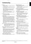 Page 31English-29
English
Troubleshooting
No picture
•The signal cable should be completely connected to the
display card/computer.
•The display card should be completely seated in its slot.
•Front Power Switch and computer power switch should
be in the ON position.
•Check to make sure that a supported mode has been
selected on the display card or system being used.
(Please consult display card or system manual to
change graphics mode.)
•Check the monitor and your display card with respect to
compatibility and...