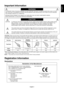 Page 3
English-1
English
Important Information
TO PREVENT FIRE OR SHOCK HAZARDS, DO NOT EXPOSE THIS UNIT TO RAIN OR MOISTURE. ALSO, DO NOT
USE THIS UNIT’S POLARIZED PLUG WITH AN EXTENSION CORD RECEPTACLE OR OTHER OUTLETS UNLESS
THE PRONGS CAN BE FULLY INSERTED.
REFRAIN FROM OPENING THE CABINET AS THERE ARE HIGH VOLTAGE COMPONENTS INSIDE.
REFER SERVICING TO QUALIFIED SERVICE PERSONNEL.
WARNING
CAUTION
CAUTION: TO REDUCE THE RISK OF ELECTRIC SHOCK, MAKE SURE POWER CORD IS UNPLUGGED FROMWALL SOCKET. TO FULLY...