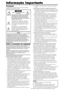 Page 144Po-2
Precauções
Leia atentamente este manual antes de usar seu monitor plasma e
mantenha-o à mão para futura consulta.
CUIDADO
RISCO DE CHOQUE ELÉTRICO
NÃO ABRIR
CUIDADO: PARA REDUZIR O PERIGO DE ELÉTRICO,
NÃO REMOVA A TAMPA. NÃO EFETUE A
MANUTENÇÃO DAS PEÇAS INTERNAS. A
MANUTENÇÃO DEVE SER EFETUADA POR
PESSOAL QUALIFICADO.
Este símbolo avisa o usuário que a voltagem nã
isolada dentro da unidade poderá ter magnitude
sufienciente para causar choque elétrico. Por esta
razão, é perigoso tocar qualquer parte...