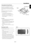 Page 9English
English-6
Using Optional Stand/Mounts
An optional stand or mounting apparatus can be installed .
When stand or mounting apparatus is to be installed 
while the unit is face-down (Figure 1), be sure to lay the 
protective sheet (the foam sheet that the unit was wrapped 
in) underneath the unit  on order to prevent damage to the 
screen. 
Th  is unit must be used with a stand or some type of 
mounting apparatus. Th  is unit is not designed for use 
without additional support.
For correct...