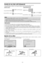 Page 101Sp-6
Parte posterior de la unidad
agujeros de montajeParte posterior de la unidad
agujeros de montaje
Sujeción de los cables
Utilizando las abrazaderas de cables suministradas con el monitor de plasma, sujete los cables de señales y de audio
conectados al monitor en la parte posterior de la unidad.
Para colocar Para desmontar
abrazader
p
agujero de montaje
cables
1. 2.
Nota:
1. Los terminales VIDEO1 y RGB1 se pueden utilizar para INPUT y OUTPUT.
Cuando LAZO (LOOP OUT) esté en ON, no conecte una señal...