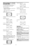 Page 109Sp-14
Pantalla de tamaño FULL
La imagen se expande en dirección horizontal y vertical.
Pantalla de tamaño ZOOM
Cuando se introducen señales de pantalla ancha.
REAL
La imagen tiene resolución verdadera.
FULL
Información
 Resolución posible
Vea la página Sp-40 para más detalles de la emisión de
la pantalla de los muchos estándares de señal VESA
aceptados por el monitor.
 Ajuste “PICTURE SIZE”
Cuando el ajuste de “PICTURE SIZE” esté en “OFF”,
el tamaño de las imágenes de entrada RGB será REAL
en lugar de...