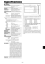 Page 140Sp-45
Especificaciones
 50XM5
Tamaño de la pantalla43,5 (H)24,5 (V) pulgadas
1106 (H)622 (V) mm
diagonal 50
Proporción de la pantalla16 : 9
Resolución1365(H)768(V) pixels
Tamaño de pixel0,032(H)0,032(V) pulgadas
0,81(H)0,81(V) mm
Procesamiento del color4.096 pasos, 68,7 billones de colores
Señales
Margen deHorizontal : 15,5 to 110,0 kHz
sincronización(automático: exploración de paso)
Vertical : 50,0 a 120,0 Hz
(automático: exploración de paso)
Señales de entradaRGB, NTSC (3.58/4.43), PAL...