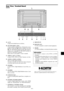 Page 11En-9
R 1
2
(MONO)LY Cb/Pb Cr/Pr
R
LY Cb/Pb Cr/Pr
(MONO)
R
L
(MONO)
IN
OUTHDMIHDMIVIDEO AUDIO1DVD/HD1DVD/HD2DVD/HD3DVD/HD4PC/RGB AUDIO2AUDIO 3REMOTEEXTERNAL CONTROL
VIDEO AUDIO1DVD/HD1DVD/HD2DVD/HD3DVD/HD4PC/RGB AUDIO2AUDIO 3REMOTEEXTERNAL CONTROLCb / Pb Cr/ Pr L/R Y Cb/Pb Cr/Pr L/R Y
L/RIN OUT
D
CE F G H IJKBAL
Rear View/ Terminal Board
60XR5
HDMI, the HDMI logo and High-Definition Multimedia Interface are 
trademarks or registered trademarks of HDMI Licensing LLC.
AAC IN
Connect the included power cord...