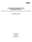 Page 1ATTENDANT MANAGEMENT SYSTEM
AT T E N DA N T  S TAT I S T I C S
OPERATIONS  MANUAL
NEC America, Inc.
NDA-30058-002
Revision 2
February, 1996
Stock Number 241711 