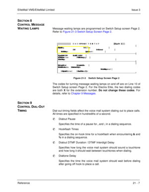 Page 319Elite M ail  VM S/E lite M ail Li mit e d  Issue  3
R efe re n ce   21 - 7
SECTI ON 8 
  		D\f
  G      #5!  