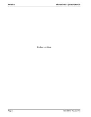 Page 8Page viNDA-30042  Revision 1.0
FIGURES Phone Control Operations Manual
This Page Left Blank. 