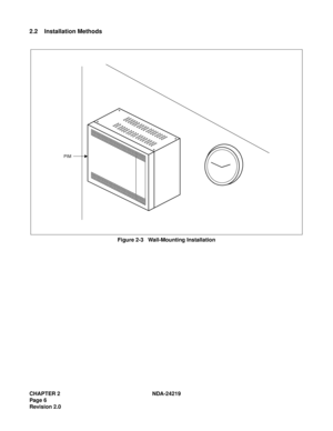 Page 20CHAPTER 2 NDA-24219  
Page 6
Revision 2.0
2.2 Installation Methods
Figure 2-3   Wall-Mounting Installation
PIM 