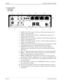 Page 18Page 2-4NDA-24230 Issue 2.0
Chapter 2 VisuaLink 128/384 User Guide
2.4  VisuaLink 384 
Rear Panel 
Description
¬
VIDEO 2 IN (S-Video input):  Provides an S-Video input connection for a 
camera or other video source.
Á
VIDEO 1 IN (NTSC input):  Provides a composite input connection for a 
camera or other video source.
Â
VIDEO 2 OUT (S-Video output):  Provides an S-Video output connection to a 
monitor or other display device.
Ã
VIDEO 1 OUT (NTSC output):  Provides a composite output connection to a...