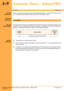 Page 25Features & Specifications Manual, Automatic Pause – Behind PBXA-9, Page 19A6-506000-642-02
Xen AlphaRelease 1.0
A-9Automatic Pause – Behind PBX
FEATURE
DESCRIPTION
When a user places an external call using speed dial, redial, or saved dial through a PBX
line, the system automatically inserts a pause into the dialled number.
O
PERATION
PROCEDURE
 
R
ELATED
PROGRAMMING
All programming functions associated with this feature are listed in the following table. Some
functions must be programmed before the...