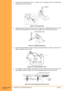 Page 91Installation Manual  •  •  •  Installing DTU Type Multiline MonitorsPage 79A6-506000-642-01
3. Insert flat head screwdriver into A in Figure 4-32:: Unlocking Tab, Pg 79 and press
straight down until tab unlocks.
Figure 4-32: Unlocking Tab
4. Lightly press right side of leg shown as B in Figure 4-33:: Releasing Right Tab, Pg 79,
insert flat head screwdriver at C and Press straight down until other tab unlocks.
Figure 4-33: Releasing Right Tab
5. Open and remove Bottom Cover by rotating counterclockwise as...