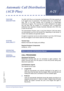 Page 97Features and Specifications Manual A21 – 87
Doc. No. 8201 - Release 1.0
July 2003
Automatic Call Distribution 
(ACD Plus)
A-21
FEATURE 
DESCRIPTIONThe NEC ACD Plus is an Automatic Call Distribution ETU that supports up
to 40 agents and 12 supervisors. This feature allows any incoming DIT,
ANA, DID, or CO Ring Transfer call to terminate at a prearranged
ACD Group of agents. The incoming call is either distributed to the agent
that has been idle the longest or in accordance with a programmed
preference...