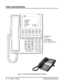 Page 34Charts and Illustrations
26Chapter 1: FeaturesDS1000/2000 Software Manual
Figure 7:  34-Button Super Display Telephone (Fixed Slot)
123
456
789
0
ABC DEF
MW ICM
FLASH DND
DIAL MIC
LND SPKR
CONF
HOLD GHI JKL MNO
PQRS TUV
OPER
VOLWXYZ
80000 - 23A
CHECKCLEAR
LINE 1      LINE 2      LINE 3       LINE 4      LINE 5      LINE 6
LINE 7      LINE 8
These keys are
undefined
FIXED
LOOP 0FIXED
LOOP 0AUTO
TIMERALL
PAGE
For Attendants:
Key 11=Night Key
Key 24=Operator Call Key 