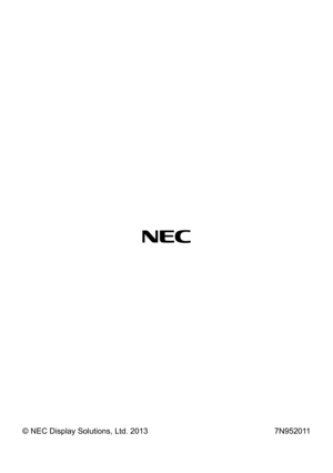 Page 66© NEC Display Solutions, Ltd. 2013 7N952011 