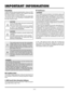 Page 2EÐ2
IMPORTANT INFORMATION
Precautions
Please read this manual carefully before using your NEC
MultiSync MT840/MT1040/MT1045 Projector and keep
the manual handy for future reference.
Your serial number is located under the name plate label
on the left side of your MultiSync MT840/MT1040/
MT1045. Record it here:
CAUTION
To turn off main power, be sure to remove the
plug from power outlet.
The power outlet socket should be installed
as near to the equipment as possible, and
should be easily accessible....