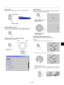 Page 30E Ð 27
Volume control:
Sound level from the speaker on the projector can be adjusted.
increase volume
VOL.
Volume bar
decrease volume
Turning off picture and sound:
Press the Picture Mute button to turn off the image and sound for a
short period of time. Press again to restore the image and sound.
PIC-
MUTE
Getting Help about how to operate the projector:
You get the contents about Help.
Display Help
MENU LASER
R-CLICK /CANCEL
Exit Help
Using Pointer
You can use one of eight pointers to draw your...