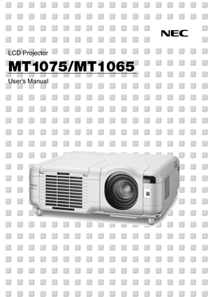 Page 1LCD Projector
MT1075/MT1065
User’s Manual 