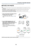 Page 3528
POINTERLASER
MAGNIFYPAGE OFF
POWERON
ENTER
MENU
EXIT
R-CLICK
UP
DOWN
PC CARDSOURCE
AUTO ADJUST
3D REFORMLAMP
STATUS
POWER ON/STAND BY
ENTEREXIT
MENU
SELECT
3. Projecting an Image (Basic Operation)
This section describes how to turn on the projector and to project a picture onto the screen.
 Turning on the Projector
NOTE:
•The projector has two power switches: a main power switch and a POWER (ON/STAND BY) button (POWER ON and OFF on the
remote control).
•When plugging in or unplugging the supplied...