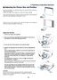 Page 3831
3. Projecting an Image (Basic Operation)
Place your projector on a flat level surface and ensure that the projector is
square to the screen.
Lift the front edge of the projector to center the image vertically.
If the projected image does not appear square to the screen, use the Keystone
feature for proper adjustment. See pages 33 and 43.
 Adjusting the Picture Size and Position
Adjust the Tilt Foot
1. Lift the front edge of the projector.
2. Push up and hold the Adjustable Tilt Foot Button on the...