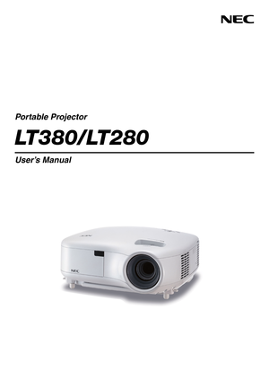 Page 1Portable Projector
LT380/LT280
User’s Manual 