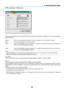 Page 10090
6. Using On-Screen Menu
[WEP] (required for wireless only)
Select this option whether using the WEP (Wired Equivalent Privacy) key for encryption or not. To use encryption,
specify WEP key.
Disable .................. Will not turn on the encryption feature. Your communications may be monitored by someone.
64bit ...................... Uses 64-bit datalength for secure transmission.
128bit .................... Uses 128-bit datalength for secure transmission. This option will increase privacy and...