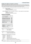 Page 5545
3. Convenient Features
Handling of the Address for Operation via a Browser
Regarding	the	actual	 address	 that	is	entered	 for	the	 address	 or	entered	 to	the	 URL	 column	 when	operation	 of	the	 pro-
jector	 is	via	 a	browser,	 the	host	 name	 can	be	used	 as	it	is	 when	 the	host	 name	 corresponding	 to	the	 IP	address	 of	the	
projector	 has	been	 registered	 to	the	 domain	 name	server	 by	a	network	 administrator,	 or	the	 host	 name	 corresponding	
to	the	IP	address	of	the	projector	has	been...