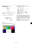 Page 31E – 27
Source display
Each time the Source button is pressed, the input source will change
as follows:
→ RGB [“DVI (DIGITAL) →  DVI (ANALOG)” on LT158] → Video 
PC Card Viewer ← S-Video ←
If no input signal is present, the input will be skipped.Press the Auto Adjust button to fine-tune the computer image or to
remove any vertical banding that might appear and to reduce video
noise, dot interference or cross talk (this is evident when part of your
image appears to be shimmering). This function adjusts...