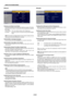 Page 33E-33
USING ON-SCREEN MENU
[Setup1]
Selecting Lamp Mode [Lamp Mode]
This feature enables you to select two brightness modes of the lamp:
Normal and Eco modes. The lamp life can be extended by using the
Eco mode.
Normal Mode ...This is the default setting (100% Brightness).
Eco  Mode ...... Select this mode to increase the lamp life (80% Bright-
ness).
NOTE: Thermometer symbol  indicates the lamp mode is forcibly set to Ecomode because the internal temperature is too high.
Selecting Menu Language...