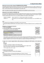 Page 6556
5. Using On-Screen Menu
Selecting	Communication	Speed	[COMMUNICATION	SPEED]
This feature sets the baud rate of the PC Control port (D-Sub 9P). It supports data rates from 4800 to 38400 bps. The 
default is 38400 bps. Select the appropriate baud rate for your equipment to be connected (depending on the equip-
ment, a lower baud rate may be recommended for long cable runs).
NOTE:	Your	selected	communication	speed	will	not	be	affected	even	when	[RESET]	is	done	from	the	menu.
Setting	ID	to	the	Projector...