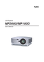 Page 1LCD Projector
NP2000/NP1000
User’s Manual 