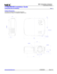 Page 3
NEC Corporation of America 
                     Visual Systems Division 
VT490/590/595 Installation Guide 
Ceiling Mounted and Desktop                         Rev 1.1 
www.necvisualsystems.com                                                                                        VT490/590/595        Page 3 of 6 
 
Cabinet Dimensions 
The following drawings show the cabinet dimensions. 
Dimensions are in inches. For millimeters multiply by 25.4. 
 
MENU
SELECTENTEREXIT
ON/STAND BYSOURCEAUTO ADJ....