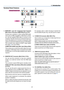 Page 14
7
1. Introduction
AUDIO OUT
AUDIO
S-VIDEO IN COMPUTER 2 IN
VIDEO IN
COMPUTER 1 IN
MONITOR  OUT PC CONTROLL/MONOR
AUDIOL/MONOR
AUDIO
AUDIO
S-VIDEO INVIDEO IN COMPUTER IN
MONITOR  OUT PC CONTROLL/MONORAUDIO
41
325
41
325
Te
rminal Panel Features
1. COMPUTER 1 and 2 IN / Component Input Connector
(Mini D-Sub 15 Pin) (One COMPUTER port on VT47)
Connect your computer or other analog RGB equip-
ment such as IBM compatible or Macintosh comput-
ers. Use the supplied RGB cable to connect to your
computer. This...