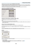 Page 113
101
6. Using On-Screen Menu
Select ng Commun  cat  on Speed [C O mm UNICATION  Sp EED]
This feature sets the baud rate of the PC Control port (D-Sub 9 Pin). It supports data rates from 4800 to 38400 bps. 
The default is 38400 bps. Select the appropriate baud rate for your equipment to be connected (depending on the 
equipment, a lower baud rate may be recommended for long cable runs).
Your selected communication speed will not be affected even when [ R ESET] is done from the menu....