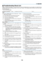 Page 144
1
No  image  is  displayed  from  your  PC  or  video  equipment  to  the projector.
Still  no  image  even  though  you  connect  the  projector  to  the PC first, then start the PC.
Enabling your notebook PC’s signal output to the projector.
•
  A  combination  of  function  keys  will  enable/disable  the 
external  display.  Usually,  the  combination  of  the  “Fn”  key along  with  one  of  the  12  function  keys  turns  the  external display on or off. 
No image (blue background, logo,...