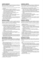 Page 4LIMITED WARRANTYExcept as specified below, the warranty that may be provided by the
dealer covers all defects in material or workmanship in this product.
The following are not covered by the warranty:
1. Any product on which the serial number has been defaced, modified
or removed.
2. Damage, deterioration or malfunction resulting from;
a. Accident, misuse, abuse, neglect, fire, water, dust, smoke, lightning or
other acts of nature, unauthorized product modification, or failure to fol-
low instructions...