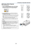 Page 5548
POINTERLASER
MAGNIFYPAGE OFF
POWERON
ENTER
MENU
EXIT
R-CLICK
UP
DOWN
 Turning off the Projector
To turn off the projector:
3. Projecting an Image (Basic Operation)
1. Press the POWER (ON/STAND BY) button on the projector
cabinet or the POWER OFF button on the remote control.
The Power Off / Are you sure? message will appear.
2. Press the ENTER button or the POWER (ON/STANDBY) or
the POWER OFF button again.
The POWER indicator will glow orange. After the projector turns
off, the cooling fans keep...