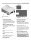 Page 99
POWER ON/OFF
OFF ON
IN OUT POWER STANDBY RCREADY
INDICATOR
REMOTE2
IN OUTOPTION REMOTE1
VIDEO BNC RCA VIDEO S-VIDEO R/Cr G/Y B/Cb H/HV V OSD OUTLAMP
1.PART NAMES AND FUNCTIONS
BOPTION Connectors (D-Sub 9-pin)
For system expansion such as PC-control.
IN: connect to the external equipment such as PC.
OUT: for daisy-chaining multiple projectors and operating
them with the same external equipment. To do so, connect
to a second projectorÕ s IN terminal to relay the input at
the IN terminal of the first...