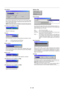Page 39E – 32
Color Matrix
First, select an appropriate color matrix for your input signal, either
HDTV or SDTV. Then select an appropriate matrix type from B-Y/R-
Y, U/V, Cb/Cr, Pb/Pr or IVX.
NOTE: The Color Matrix feature is available for component video signal only.
Y/C Delay (not available for RGB)
Adjusts Y/C delay level.
Telecine
Use 3:2 pull down correction to eliminate jitter and artifacts in video.
Auto ............. For film source such as a DVD player
Off ................ For signals other than film...