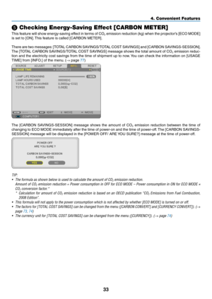 Page 4333
4. Convenient Feat\cures
❺ Checking Energy-Sa\cving Effect [CARBON METER]\c
