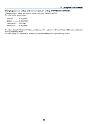 Page 8474
5. Using On-Screen Menu
Changing currency setting and curren\vcy convert setting \fCURRENCY\v CONVERT]
