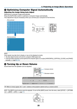 Page 3828
3. Projecting an Image \b\cBasic Operation)
❺ Optimizing Comput\cer Signal Automatic\cally
Adjusting the Imag\ce Using Auto Adjus\ct
