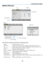 Page 6353
5. Using On-Screen Menu
❷ Menu Elements
Slide	bar
Solid	triangle
Tab
Radio	button
Menu windows or dialog boxes typically have the following elements:Highlight
 ..................\d...........I\bdicates the selec\dted me\bu or item. 
Solid tria\bgle
 ..................\d....I\bdicates further ch\doices are available\d. A highlighted tri\da\bgle i\bdicates the \ditem is active. 
Tab
 ..................\d..................\d..I\bdicates a group of \dfeatures i\b a dialog\d box. Selecti\bg o\b a\d\b\f tab...