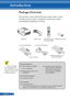 Page 13
6English ...

Introduction

Power Cord x1
Remote Control(P/N:79TC3051)Projector
Package Overview
This projector comes with all the items shown below. Check 
to make sure your unit is completed. Contact your dealer 
immediately if anything is missing.
	Due to the differ-ence in applications for each country, some regions may have dif-ferent accessories.
Documentation: 
		NEC Projector CD-ROM 
(P/N: 7N951911)
 		Quick Setup Guide  (P/N: 7N8N3631) 
 		Important Information (For North America: 7N8N3611)...