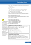 Page 30
23... English

Introduction

5  Click “Open” in the dialog box. If prompted, enter an administrato\
r name 
and password.
The installer will start.
6  Click “Next”.
“END USER LICENSE AGREEMENT” screen will be displayed.
7   Read “END USER LICENSE AGREEMENT” and click “Next”. 
The confirmation window will be displayed.
8  Click “I accept the terms in the license agreement”.
Follow the instructions on the installer screens to complete the install\
ation.
Step 2: Connect the projector to a LAN
Connect the...