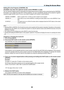 Page 71
6
5. Using On-Screen Menu
Settng ID to the Projector [CONTROL ID]
(Avalable only when the optonal remote control NP0RC s used)
You can operate multiple projectors separately and independently with the single remote control that has the CONTROL 
ID function. If you assign the same ID to all the projectors, you can conveniently operate all the projectors together 
using the single remote control. To do so, you have to assign an ID number to each projector.
CONTROL ID NUMBER...